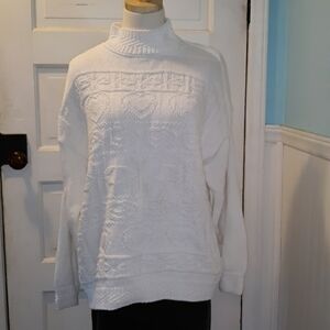 White Stag long white thick sweater large